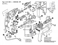 Bosch 0 603 169 876 CSB 550 RP Percussion Drill 240 V / GB Spare Parts CSB550RP
